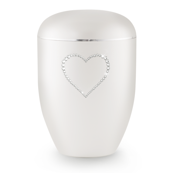 Crystal White Swarovski heart