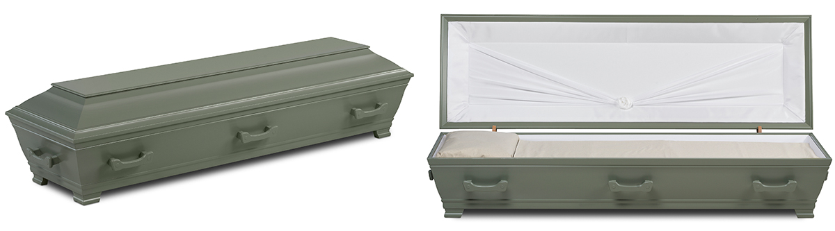 32 Dusty green pine Coffin