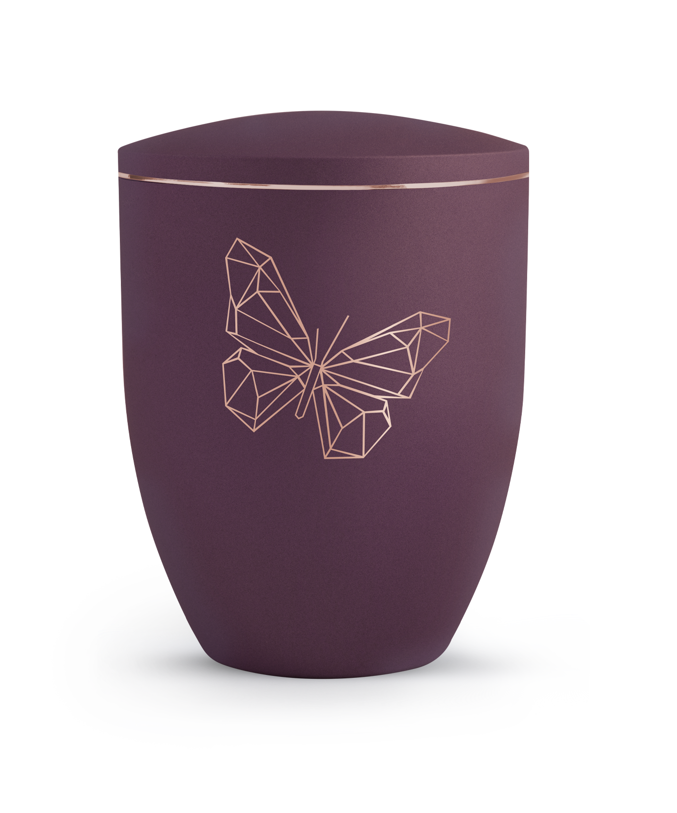 Urn purple with butterfly
