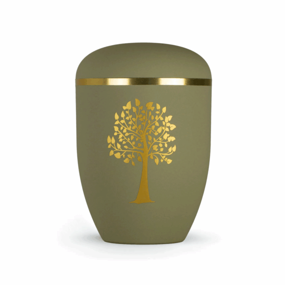 Urn Xenon green golden tree